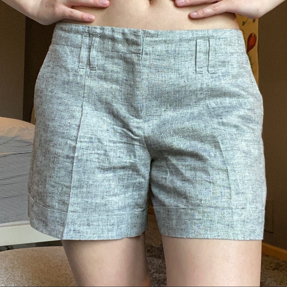 LOFT Sparkly Silver Shorts